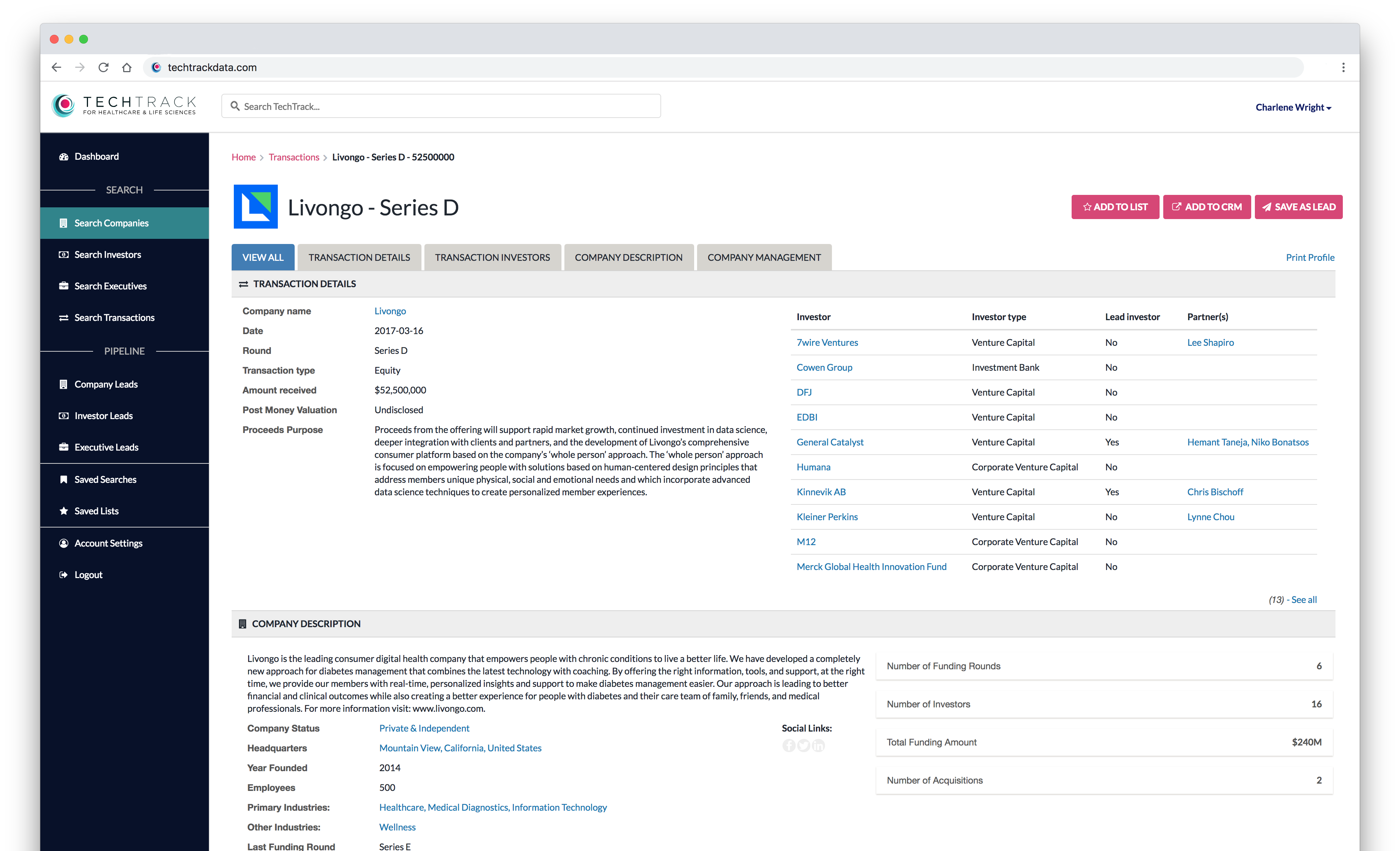 Healthcare - Livongo Screenshot